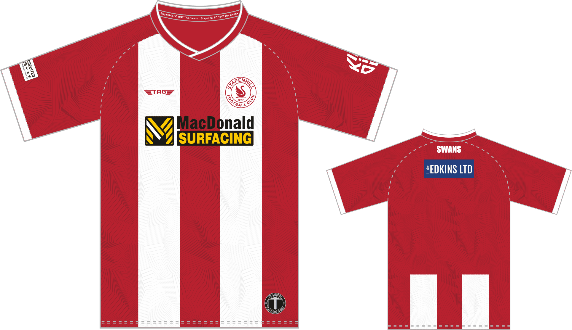 Stapenhill FC - Home - Match Jersey - Short Sleeve - Replica - Image 1