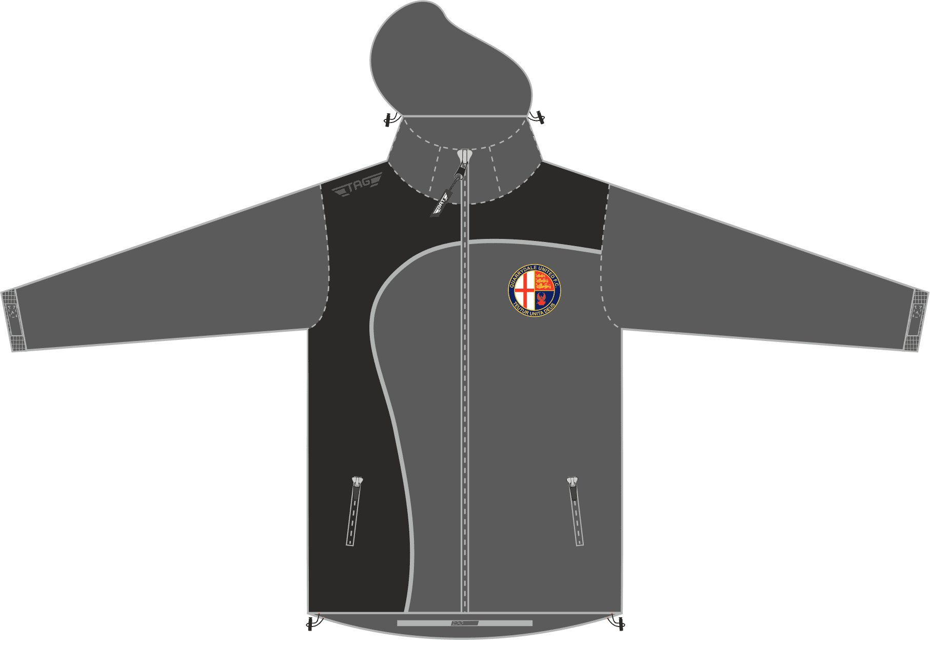 Quarrydale FC Glasgow Rain Jacket Mesh Lined Tag Sportswear