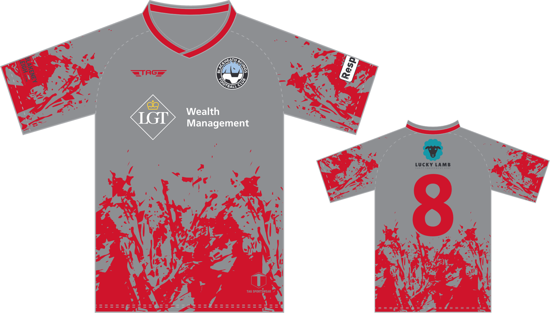 Blackheath Rhinos FC - Monaco - Match Jersey - Away - Short Sleeve - Image 1