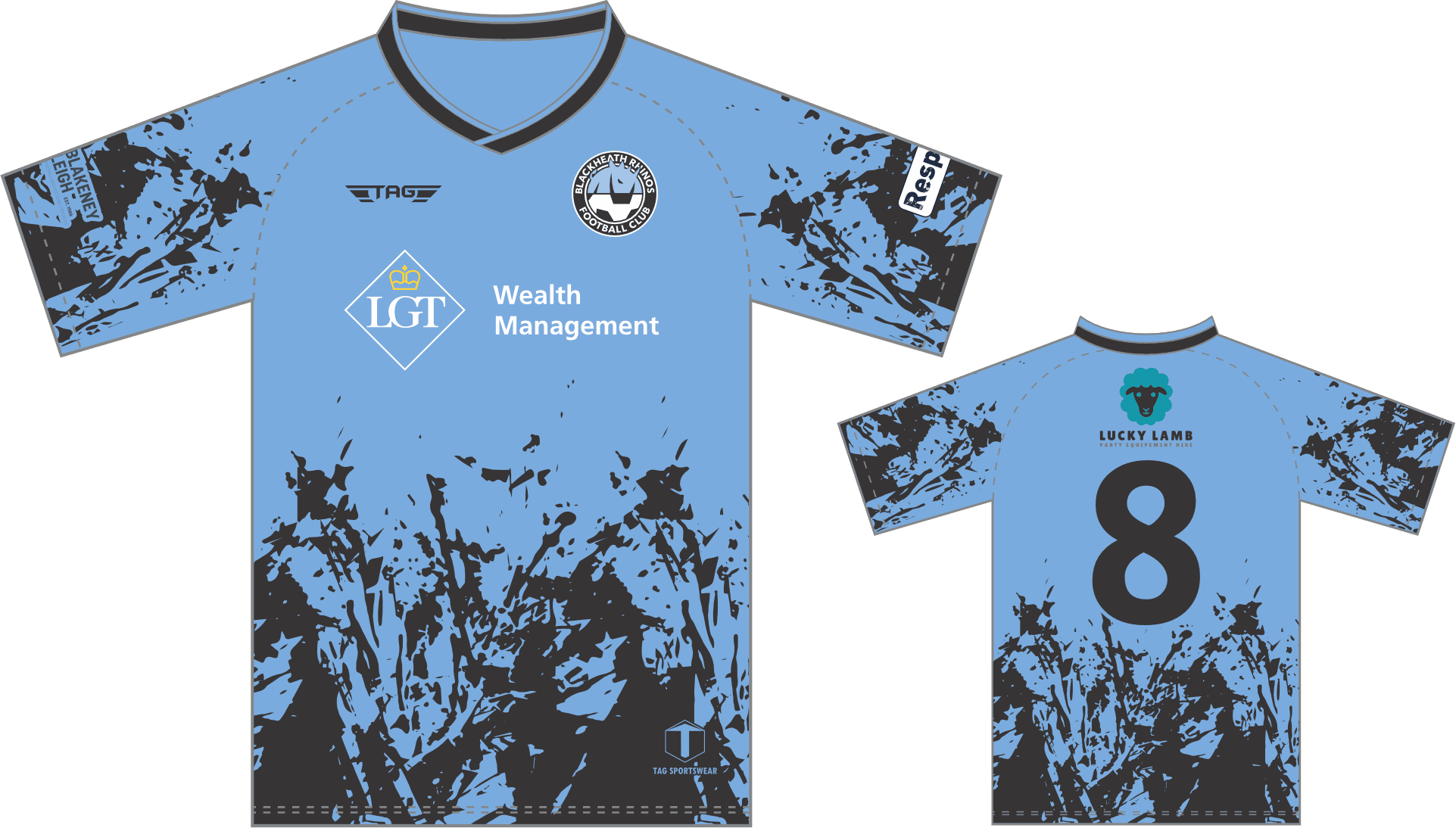 Blackheath Rhinos FC - Monaco - Match Jersey - Home - Short Sleeve - Image 1