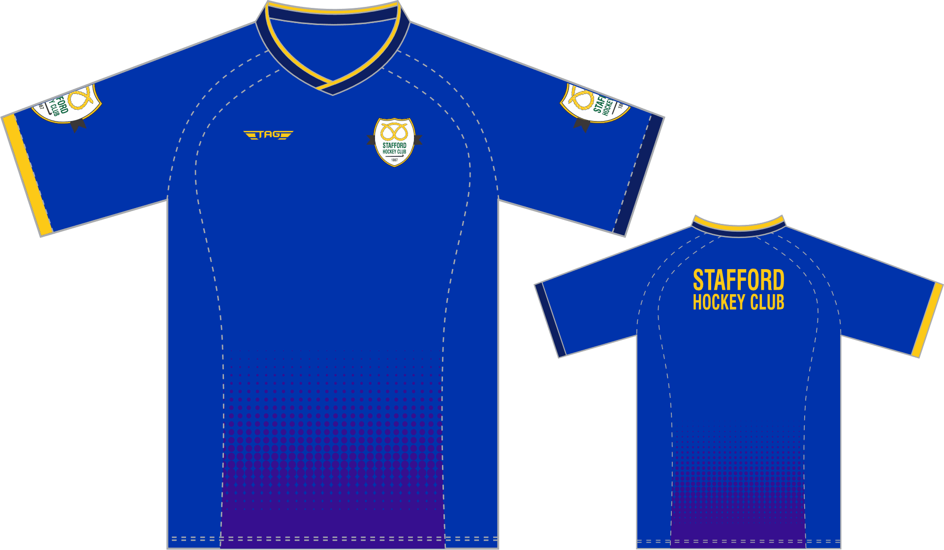 Stafford Hockey - 2026 - GK Smock - S/S - Royal Blue - Image 2