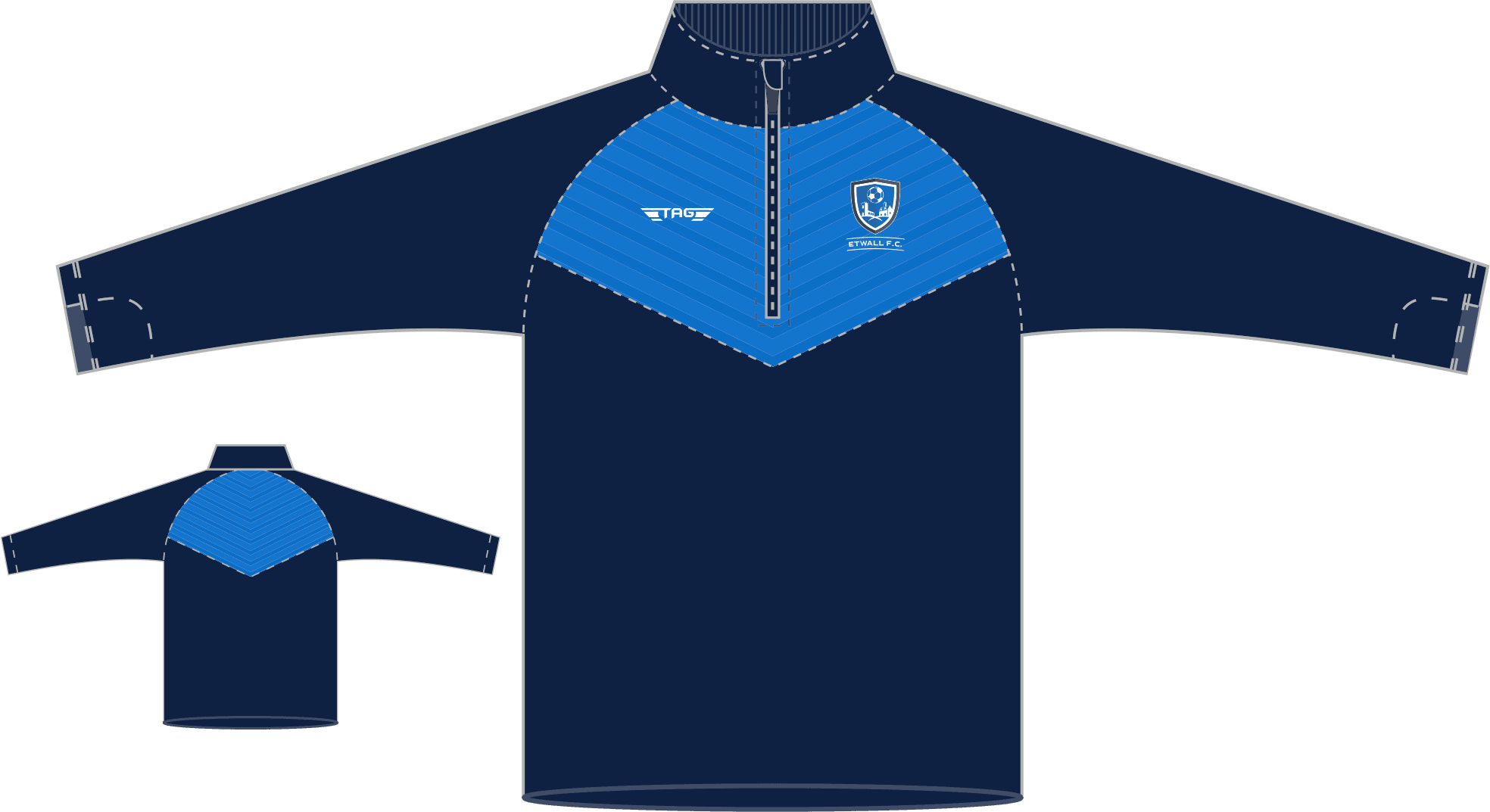 Etwall FC - V - Tech Midlayer Top - 1/4 Zip - Image 1