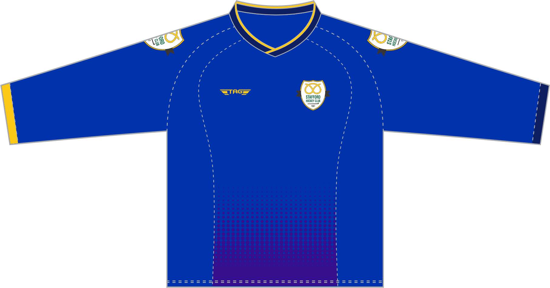 Stafford Hockey - 2026 - GK Smock - L/S - Royal Blue - Image 1