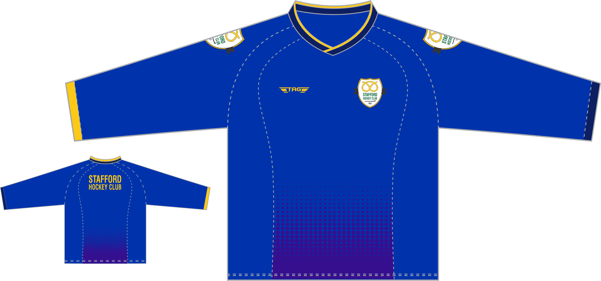 Stafford Hockey - 2026 - GK Smock - L/S - Royal Blue - Image 2